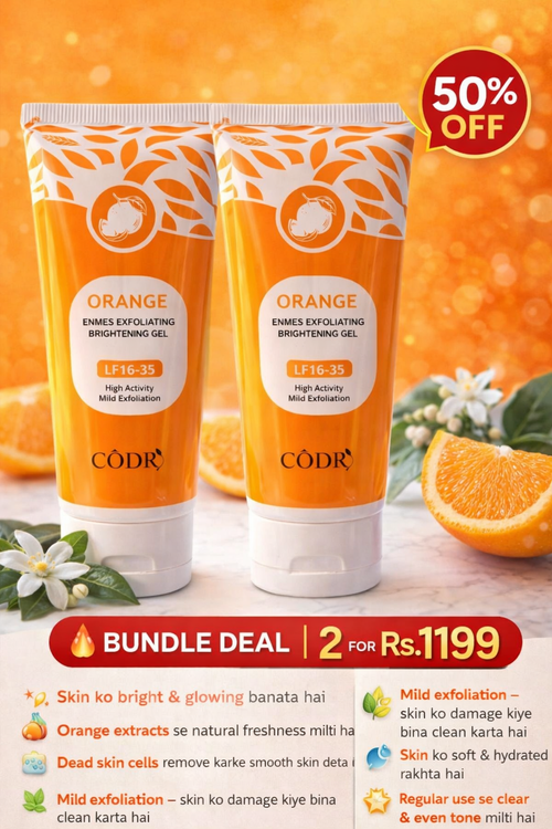 BUNDLE Natural Face Scrub  CODRA Orange Enzymes Exfoliating Brightening Gel LF16-35