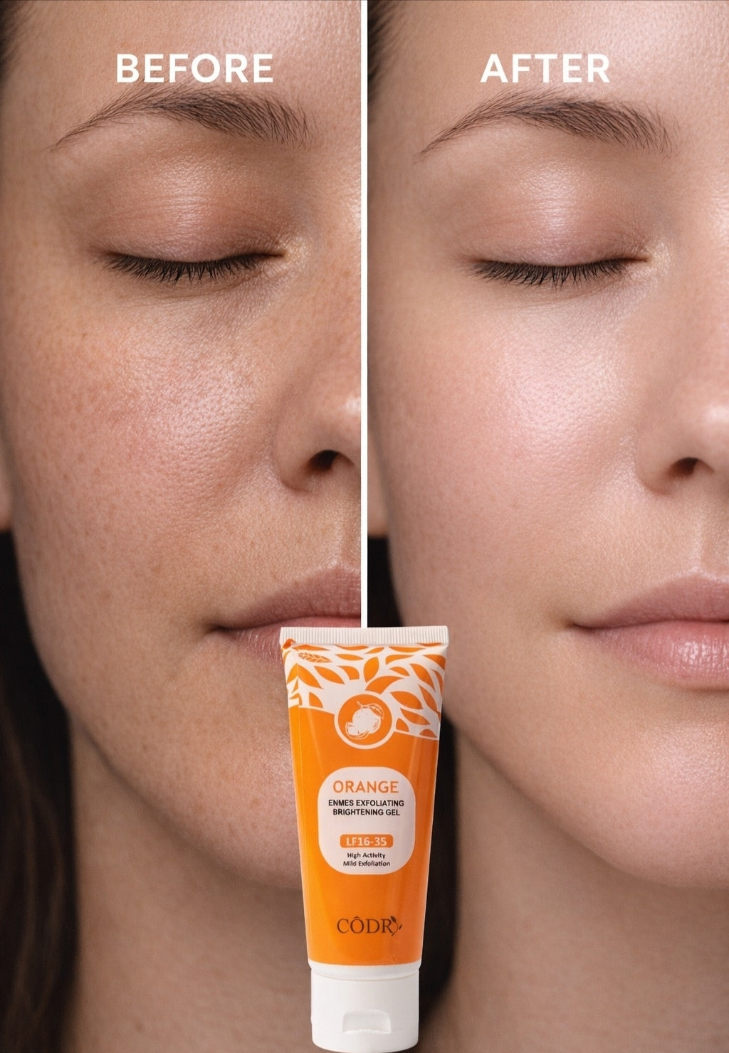 BUNDLE Natural Face Scrub  CODRA Orange Enzymes Exfoliating Brightening Gel LF16-35